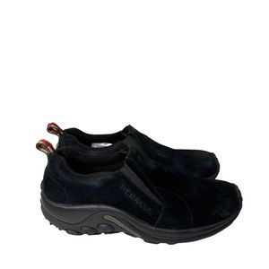 Merrell Jungle Moc Midnight Black Suede Comfort Slip On Shoe J60826 Women's Sz 8
